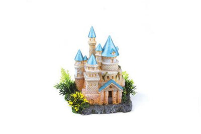Kazoo Castle With Plant & Blue Roof - Woonona Petfood & Produce