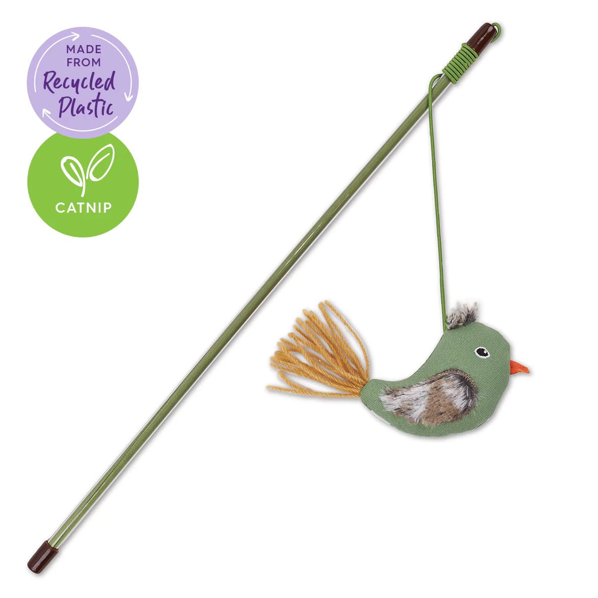 Kazoo Cat Toy Fantail Bird Wand - Woonona Petfood & Produce