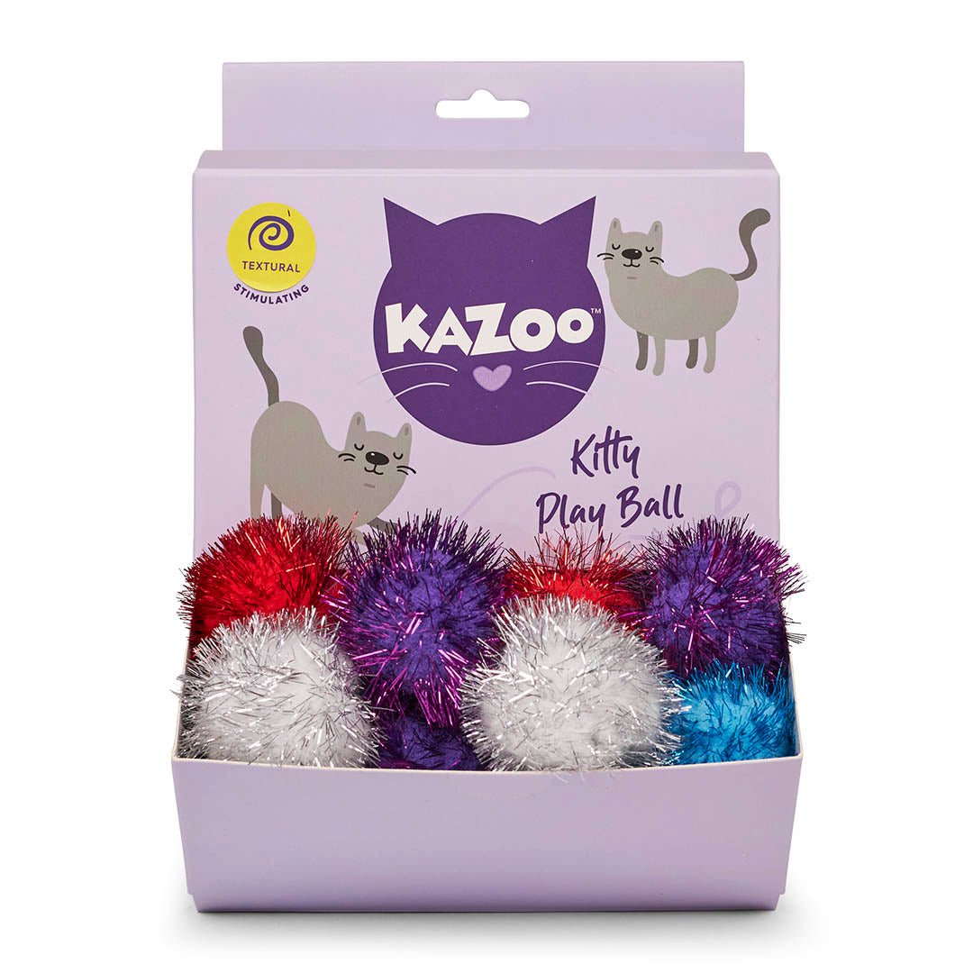 Kazoo Cat Toy Kitty Pom Pom Ball - Woonona Petfood & Produce