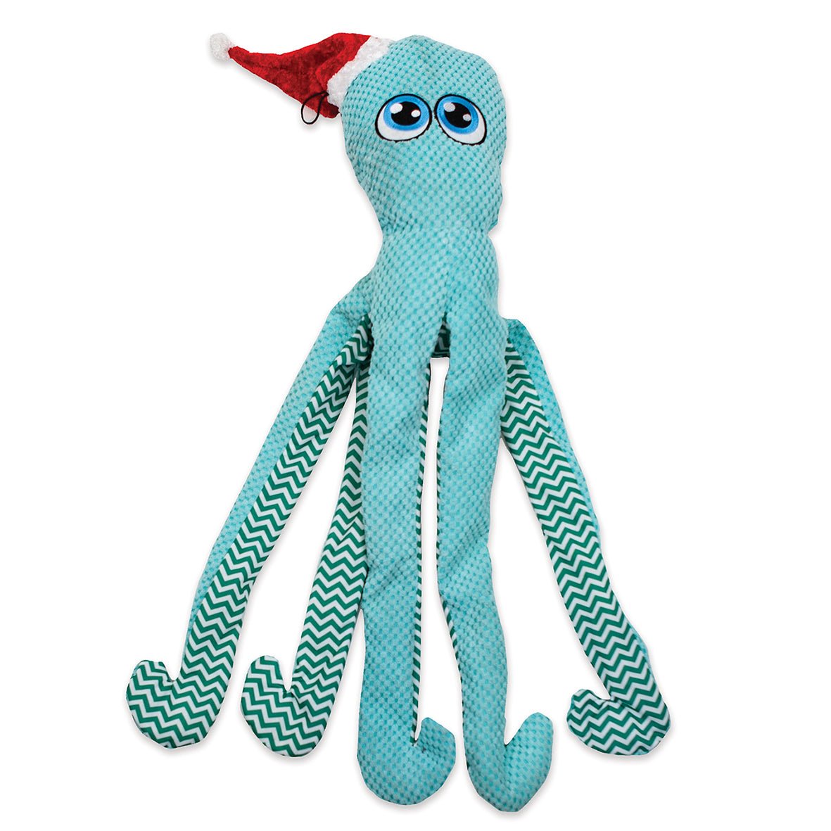 Kazoo Christmas Crinkle Octopus Giant - Woonona Petfood & Produce