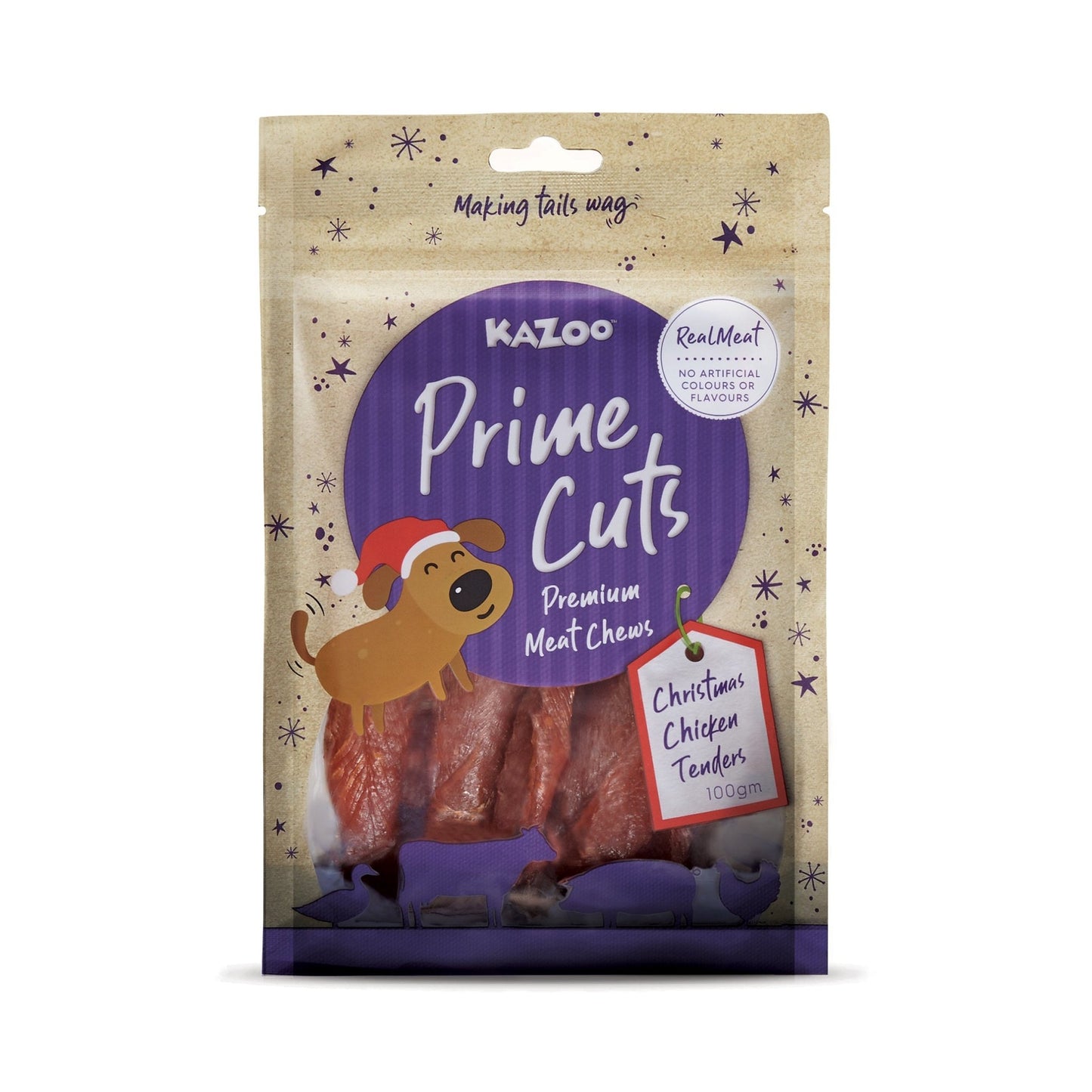 Kazoo Christmas Prime Cut Chicken Tenders 100g - Woonona Petfood & Produce