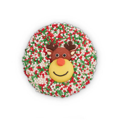 Kazoo Christmas Reindeer Cookie with Sprinkles - Woonona Petfood & Produce