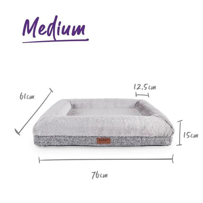 Kazoo Dog Bed Wombat Plush Grey