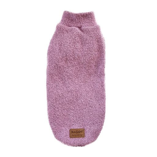 Kazoo Dog Coat Plush Polo Jumper Pink - Woonona Petfood & Produce