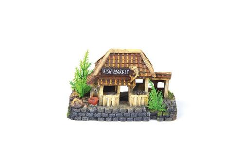 Kazoo Fish Market Hut With Plants Medium - Woonona Petfood & Produce