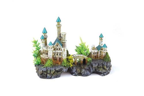 Kazoo Mountain Castle With Plants Small - Woonona Petfood & Produce