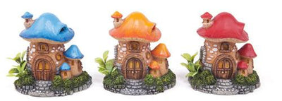 Kazoo Mushroom House With Plant Small Red/Blue/Orange - Woonona Petfood & Produce