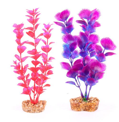 Kazoo Plastic Plant Medium Leaf Pink/Purple - Woonona Petfood & Produce