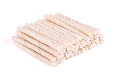 Kazoo White Twisted Sticks 11cm 380g 50 Pack - Woonona Petfood & Produce