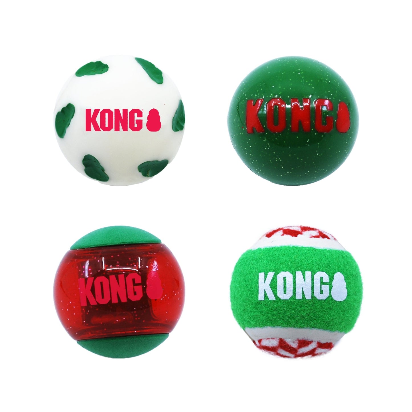 KONG Holiday Occasions Balls Medium 4 Pack - Woonona Petfood & Produce