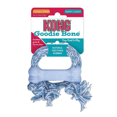 Kong Puppy Goodie Bone with Rope Extra Small - Woonona Petfood & Produce
