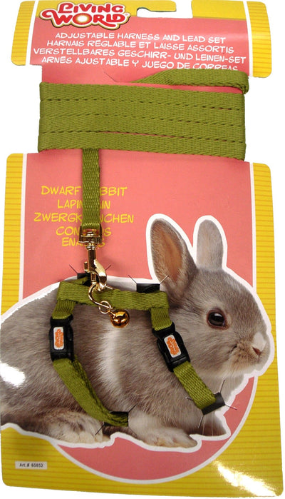 Living World Rabbit Harness & Lead Set Green Dwarf - Woonona Petfood & Produce