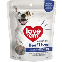 Love Em Air Dried Beef Liver Dog Treats 90g - Woonona Petfood & Produce