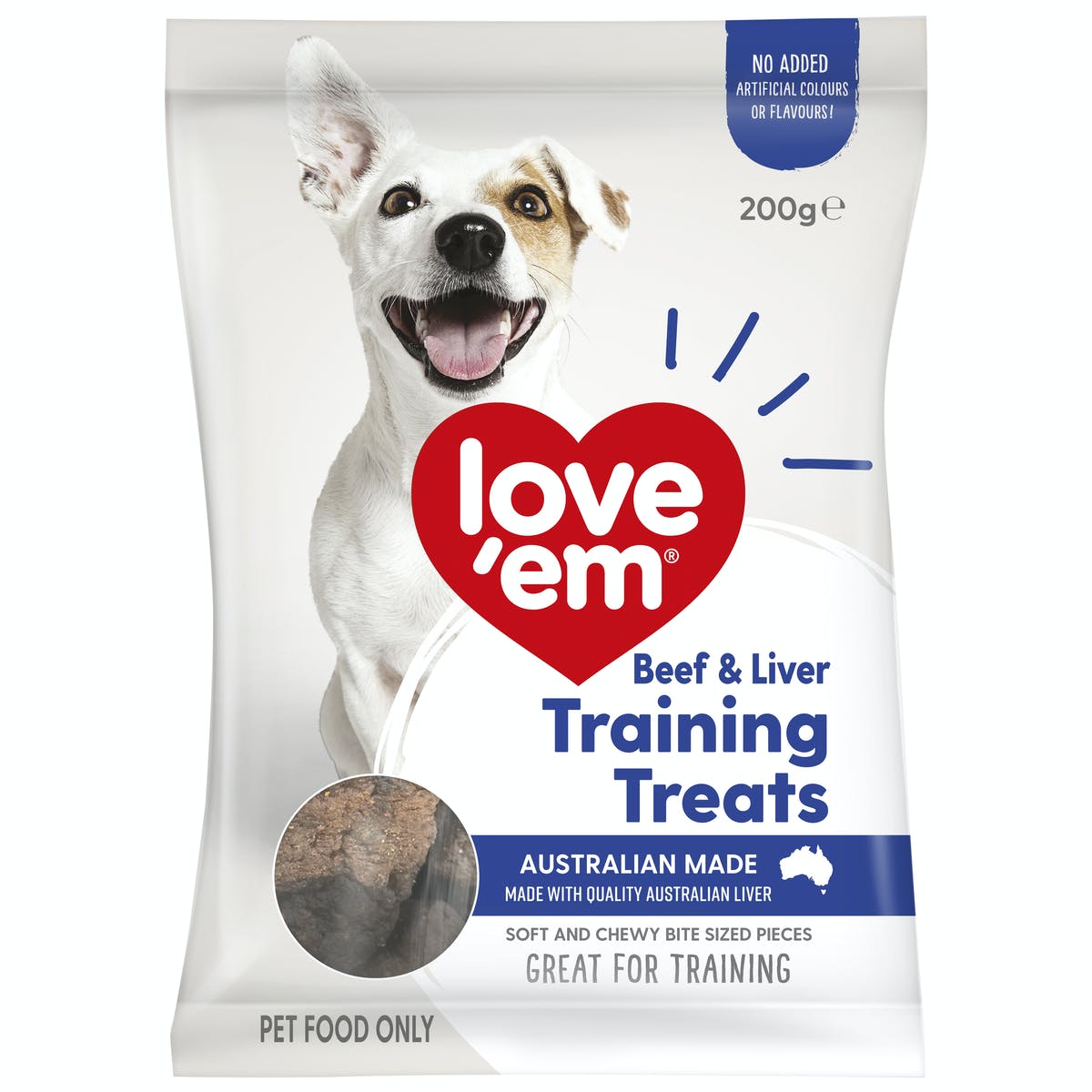 Love Em Beef & Liver Dog Training Treats 200g - Woonona Petfood & Produce