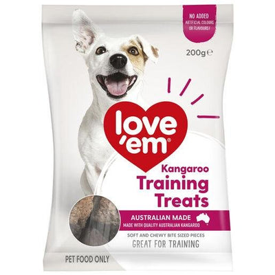 Love Em Kangaroo Dog Training Treats 200g - Woonona Petfood & Produce