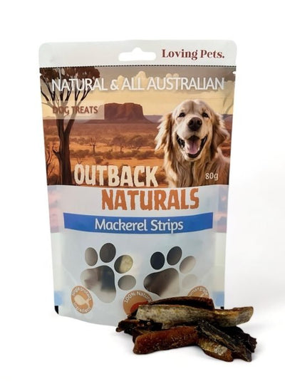 Loving Pets Dog Treats Mackerel Strips 80g - Woonona Petfood & Produce