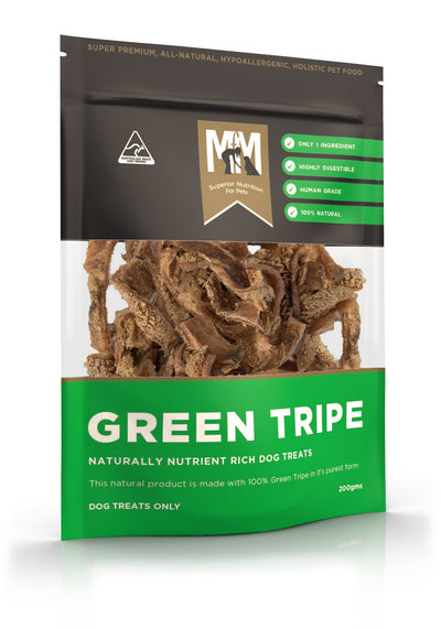 Meal For Mutts Green Tripe Treats for Dogs 200g - Woonona Petfood & Produce