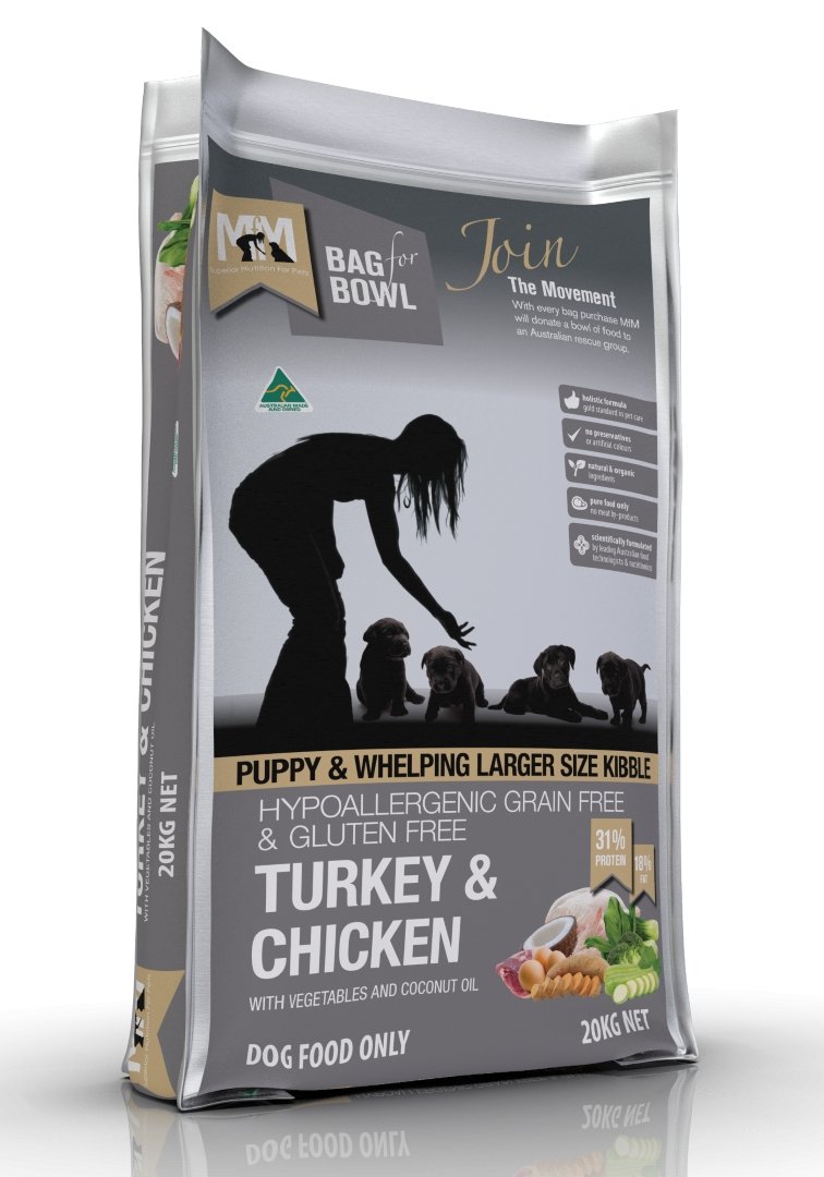 Meals For Mutts Grain Free Puppy Large Breed Turkey & Chicken - Woonona Petfood & Produce