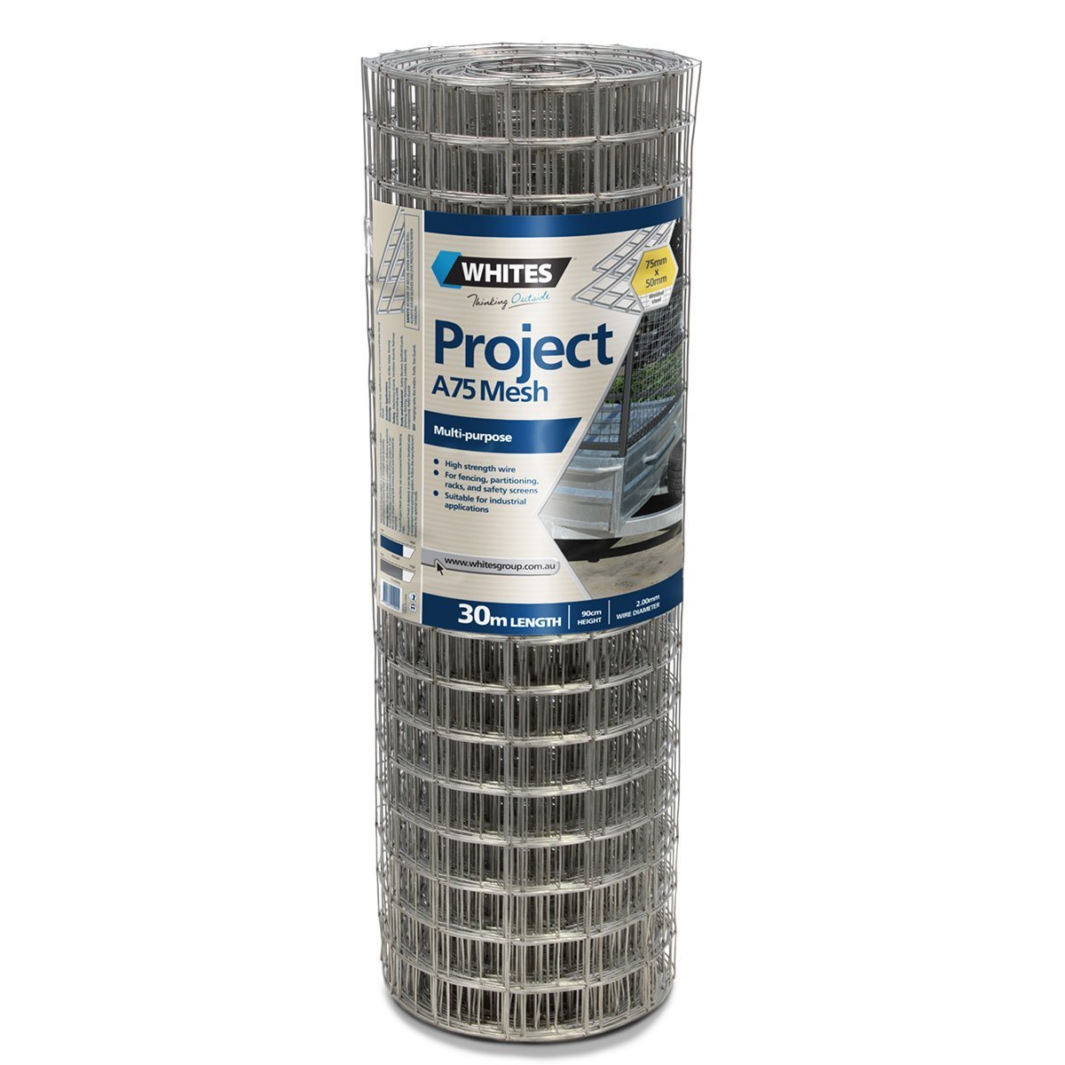 Mesh 900mm 75x50mm x 2.0mm Whites - Woonona Petfood & Produce