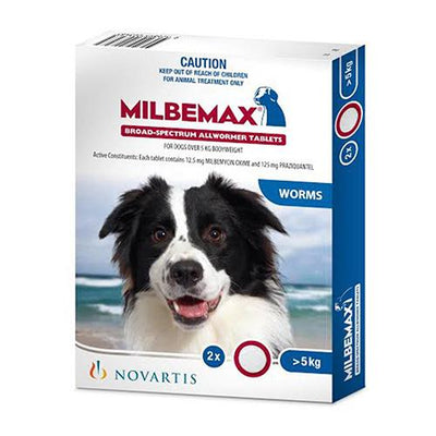 Milbemax Dog 5-25kg 2 Tablets - Woonona Petfood & Produce