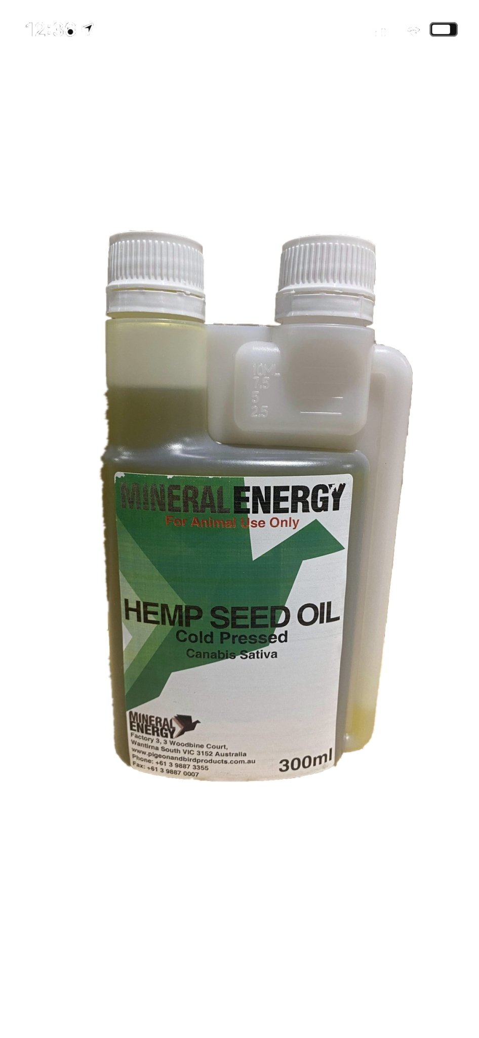 Mineral Energy Hemp Seed Oil 300ml - Woonona Petfood & Produce