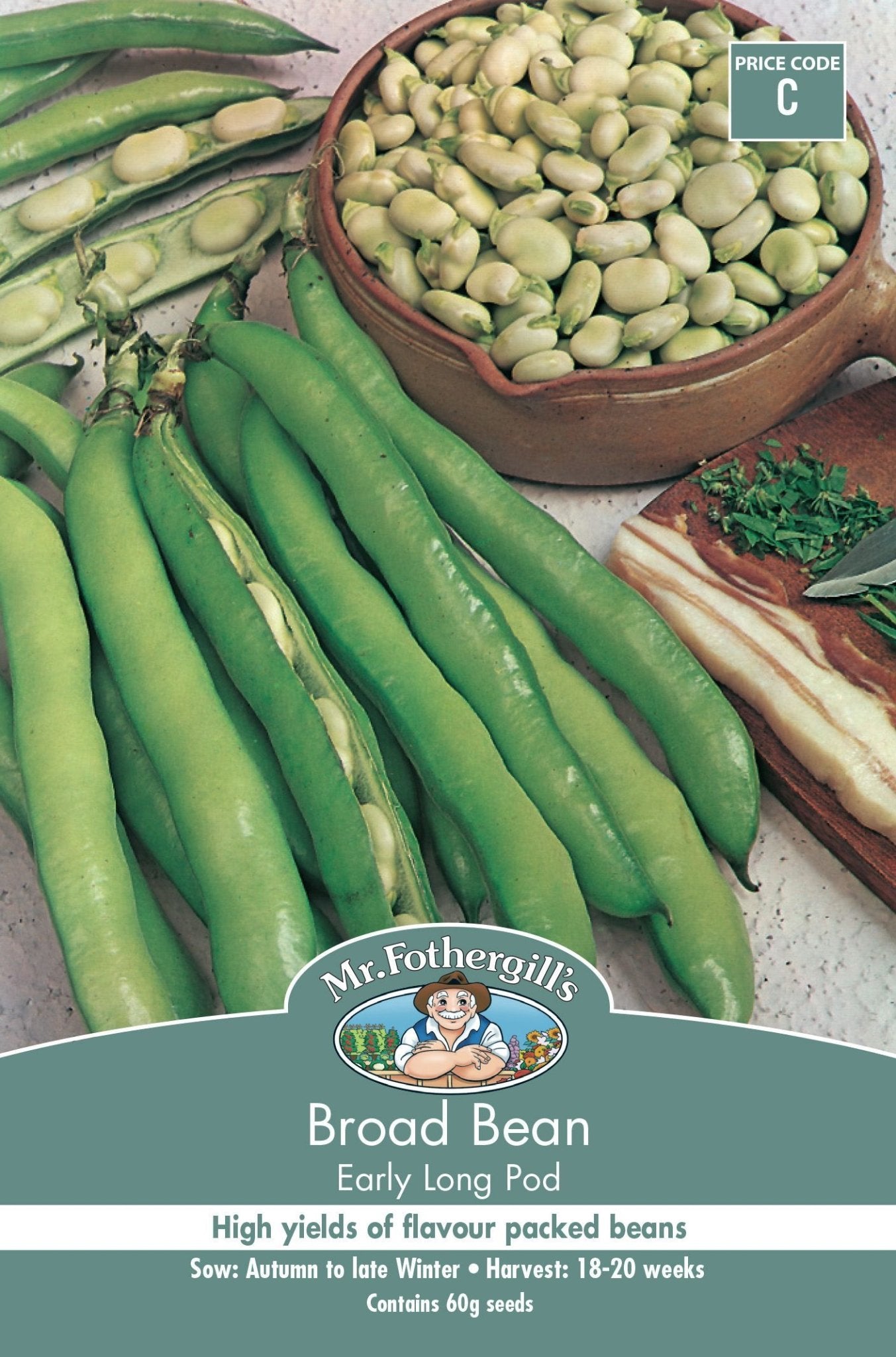 Mr Fothergills Broad Bean Early Long Pod - Woonona Petfood & Produce