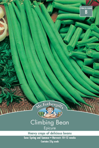 Mr Fothergills Climbing Bean Epicure - Woonona Petfood & Produce