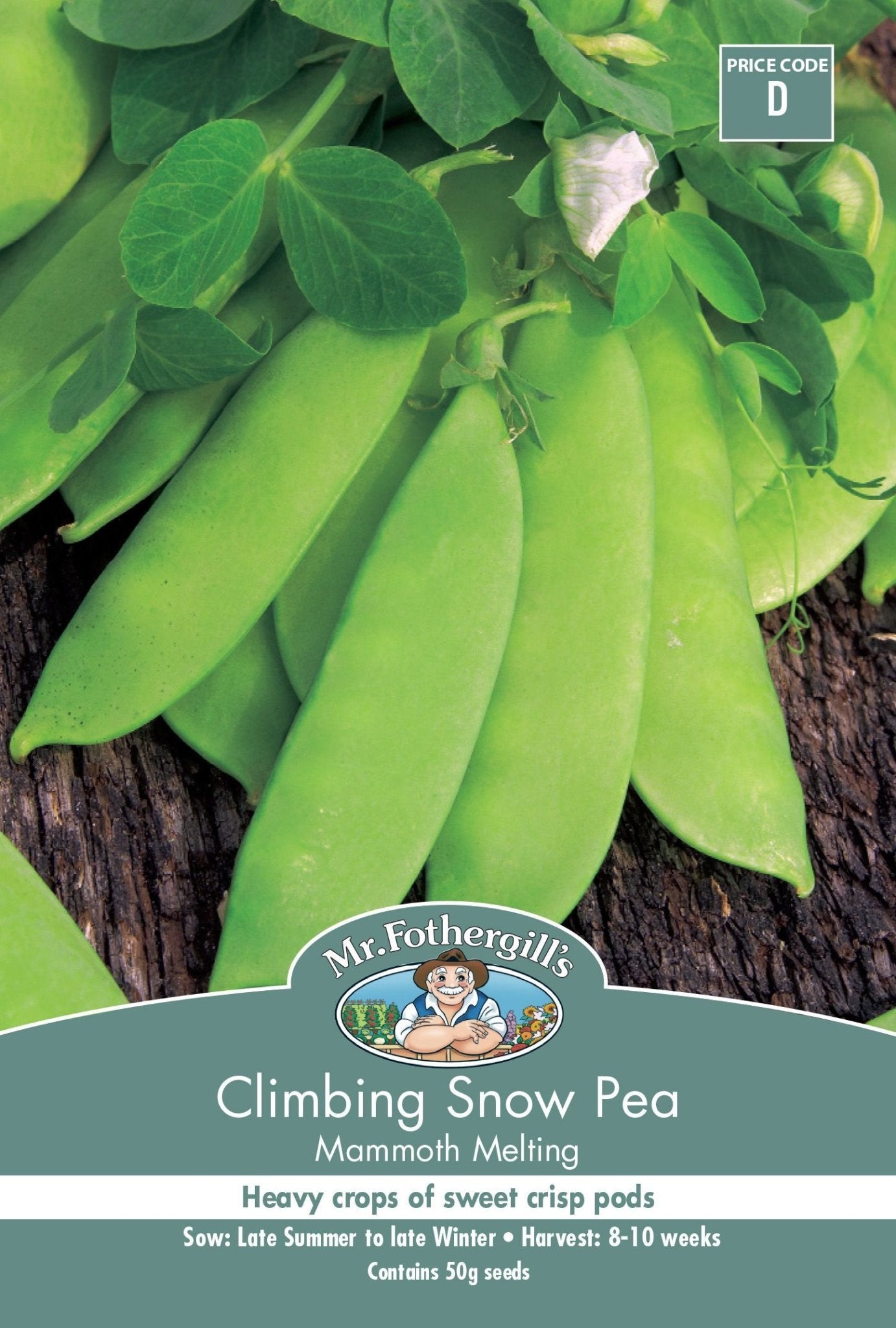 Mr Fothergills Climbing Snow Pea Mammoth - Woonona Petfood & Produce