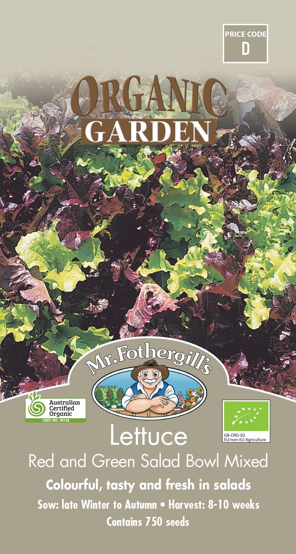 Mr Fothergills Lettuce Red & Green Organic - Woonona Petfood & Produce