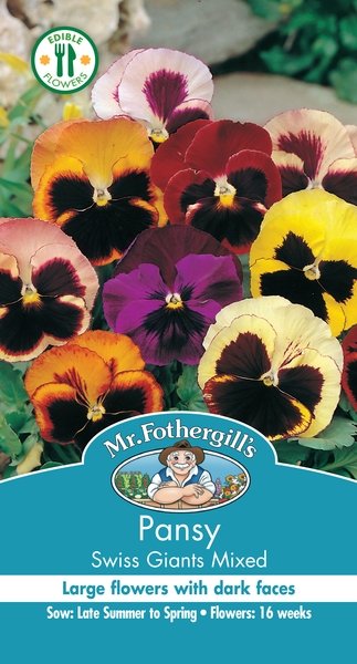 Mr Fothergills Pansy Swiss Giants Mixed - Woonona Petfood & Produce