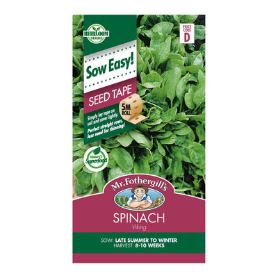 Mr Fothergills Spinach Viking Seed Tape - Woonona Petfood & Produce