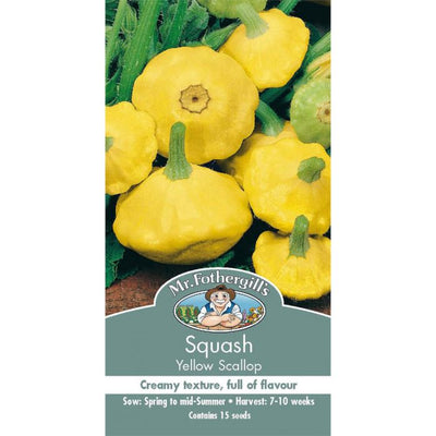 Mr Fothergills Squash Yellow Scallop - Woonona Petfood & Produce