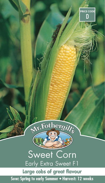 Mr Fothergills Sweet Corn Early Extra Sweet F1 - Woonona Petfood & Produce