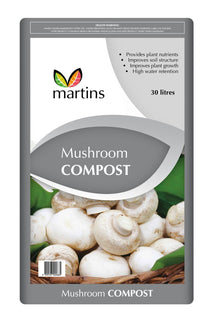 Mushroom Compost 30 Litres Martins - Woonona Petfood & Produce