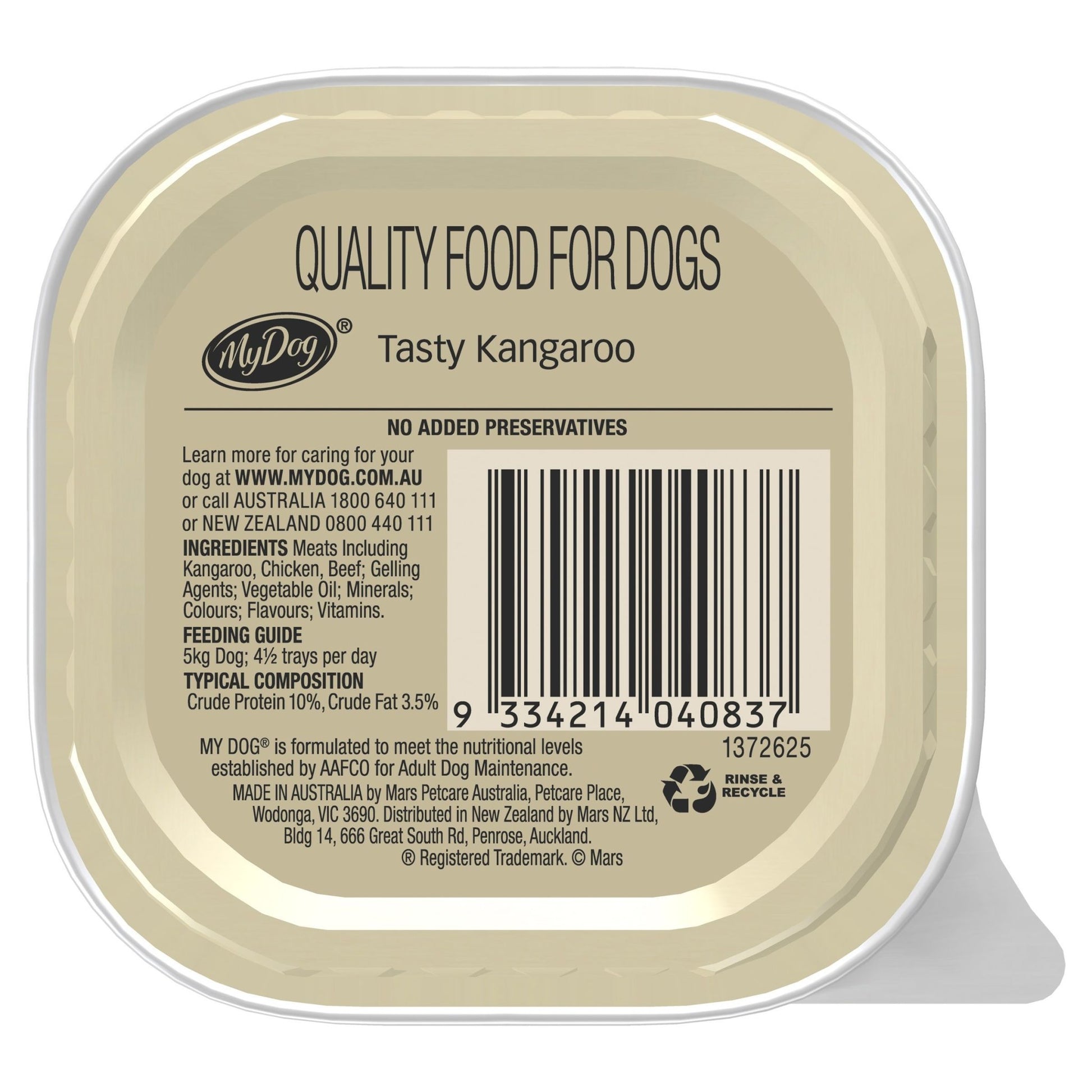 My Dog 100g Kangaroo - Woonona Petfood & Produce