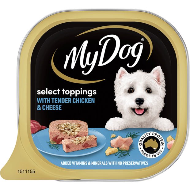 My Dog Wet Dog Food Chicken Supreme Topped with Cheese 6x100g - Woonona Petfood & Produce