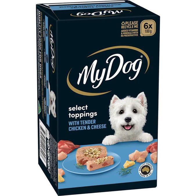 My Dog Wet Dog Food Chicken Supreme Topped with Cheese 6x100g - Woonona Petfood & Produce