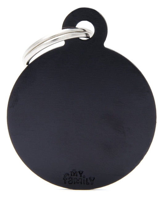 My Friends Pet Tag Basic Circle Black - Woonona Petfood & Produce