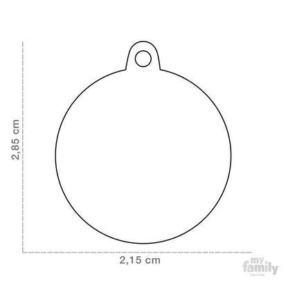 My Friends Pet Tag Basic Circle Black - Woonona Petfood & Produce
