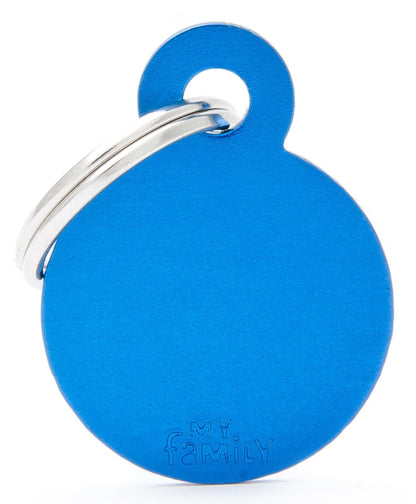 My Friends Pet Tag Basic Circle Blue - Woonona Petfood & Produce