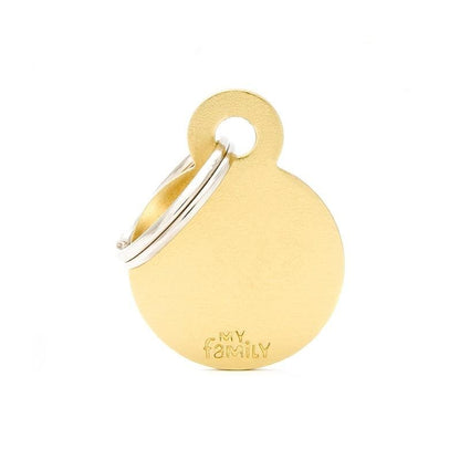My Friends Pet Tag Basic Circle Brass - Woonona Petfood & Produce