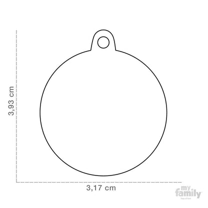 My Friends Pet Tag Basic Circle Chrome - Woonona Petfood & Produce