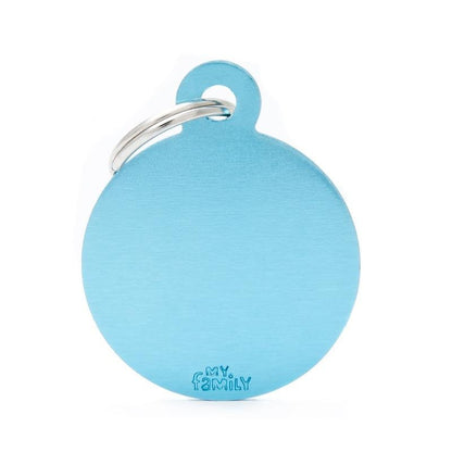 My Friends Pet Tag Basic Circle Light Blue - Woonona Petfood & Produce