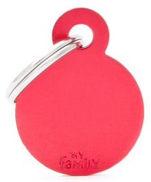 My Friends Pet Tag Basic Circle Red - Woonona Petfood & Produce