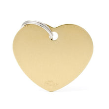 My Friends Pet Tag Basic Heart Brass - Woonona Petfood & Produce