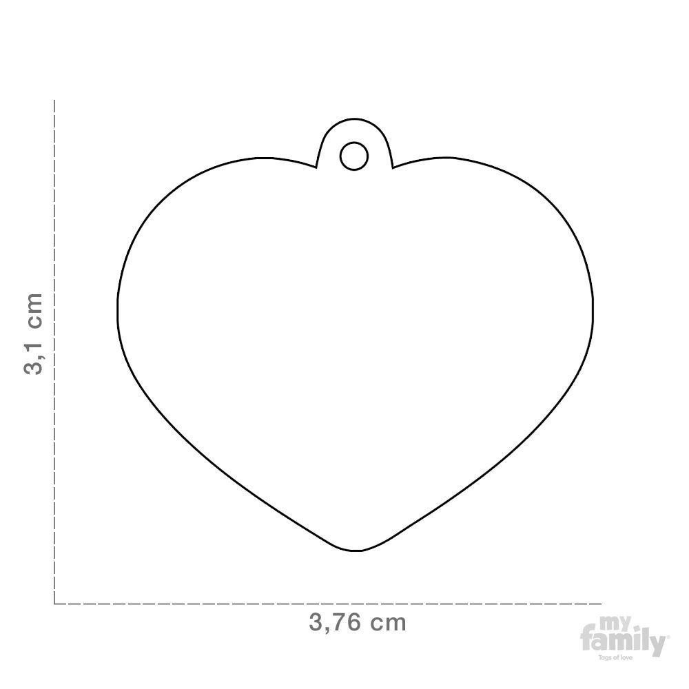 My Friends Pet Tag Basic Heart Chrome - Woonona Petfood & Produce