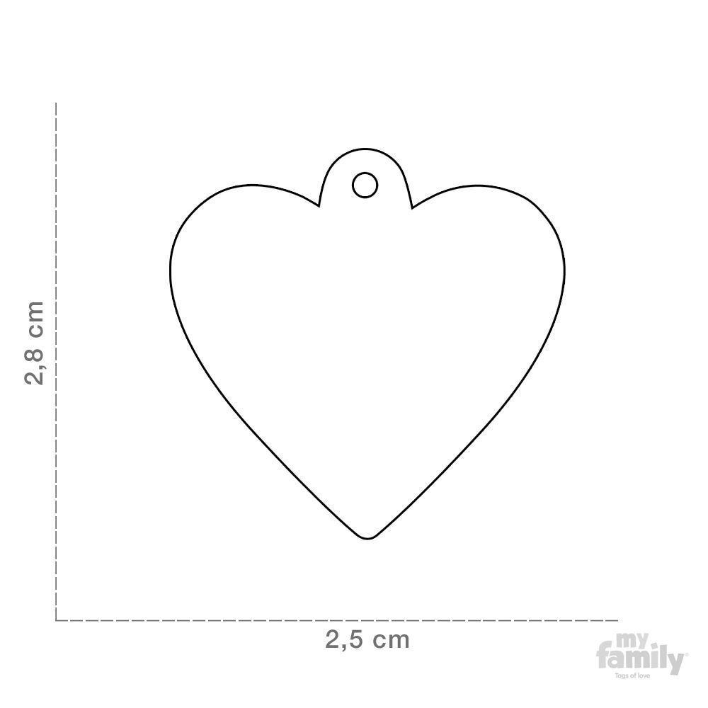 My Friends Pet Tag Basic Heart Chrome - Woonona Petfood & Produce