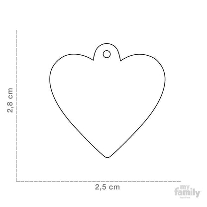 My Friends Pet Tag Basic Heart Chrome - Woonona Petfood & Produce