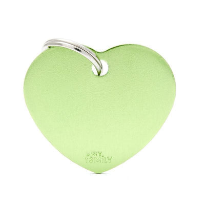 My Friends Pet Tag Basic Heart Lime - Woonona Petfood & Produce