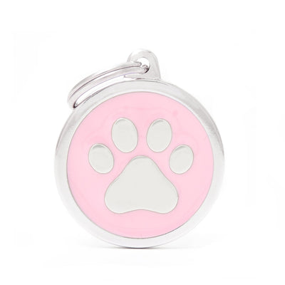 My Friends Pet Tag Classic Paw Large Pink - Woonona Petfood & Produce
